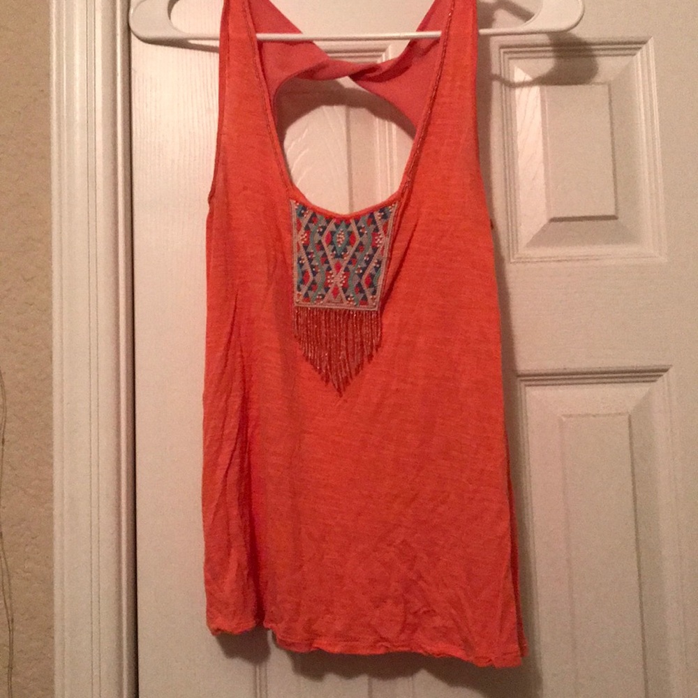 Coral AmericanEagle tank top